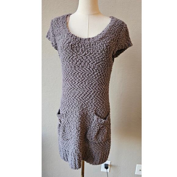 Kroshetta by Papillon Chunky Knit Sweater Mini Dress & Fringe Hem Scarf Set Med - Picture 2 of 10